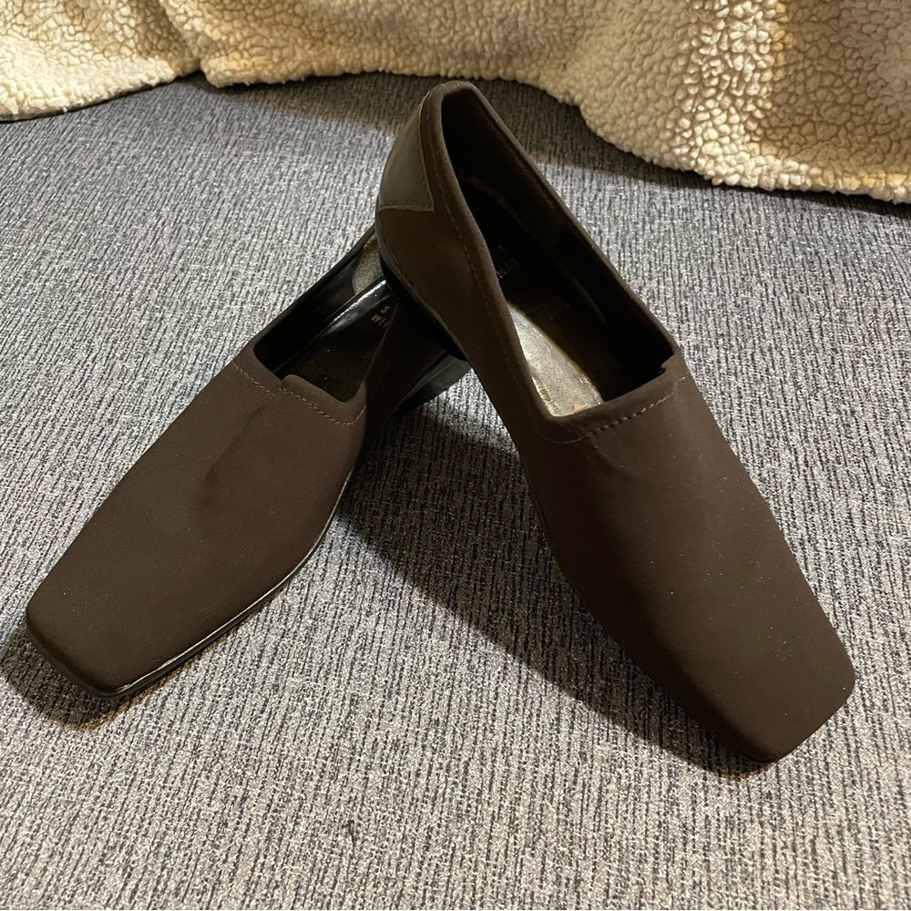 Stuart Weitzman Brown Slip On Shoes